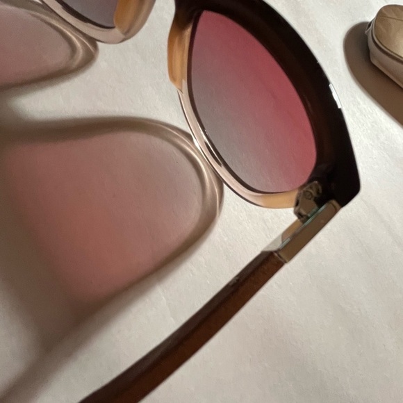 Velez vintage leather arm brown ombré retro sunnies sunglasses with leather case - Picture 8 of 14